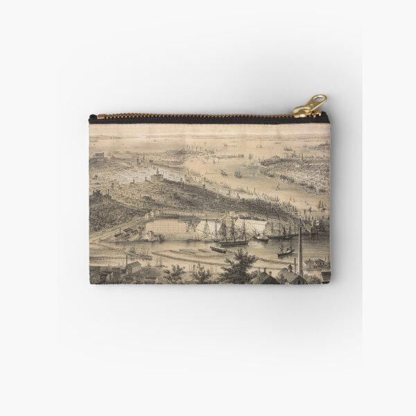 Item preview, Vintage Pictorial Map of Brooklyn NY (1855) designed and sold by BravuraMedia.