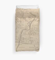 Vintage Map of Hartford CT in 1640 (1890) Duvet Cover