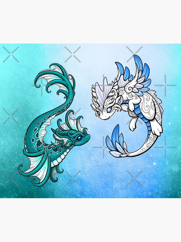 Air & Water Elemental Dragon Travel Mug by bgolins