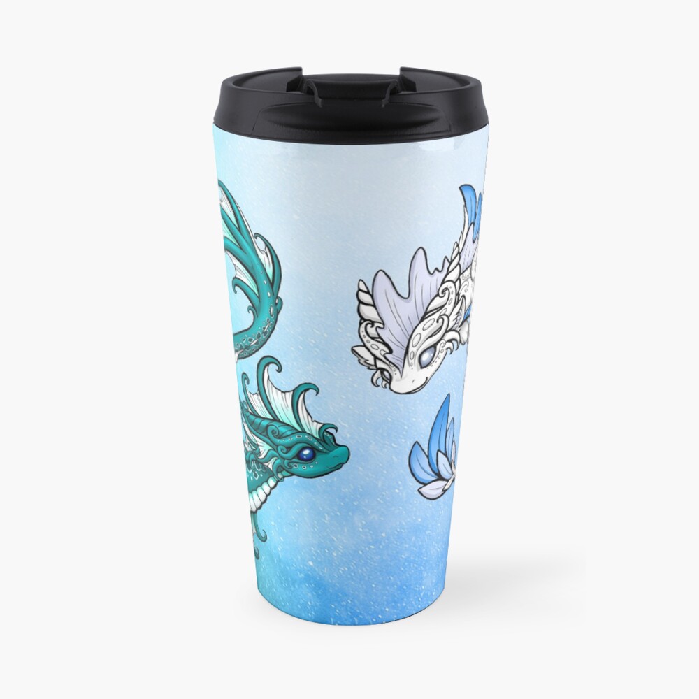 Air & Water Elemental Dragon Travel Mug Travel Mug