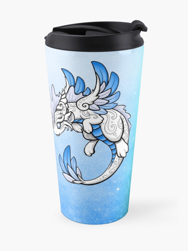 Alternate view of Air & Water Elemental Dragon Travel Mug Travel Mug