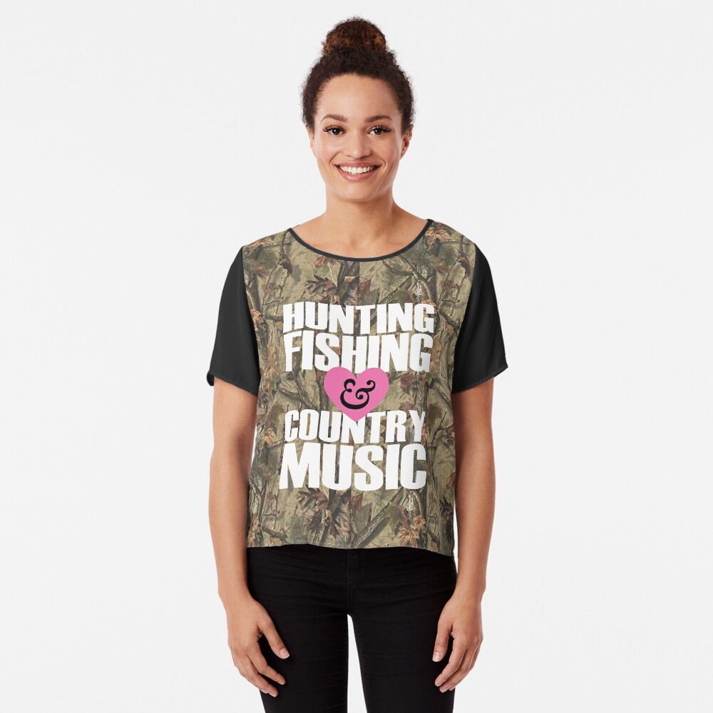  Hunting Fishing and Country Music Shirt Teen Girl TShirt T-Shirt  : Clothing, Shoes & Jewelry