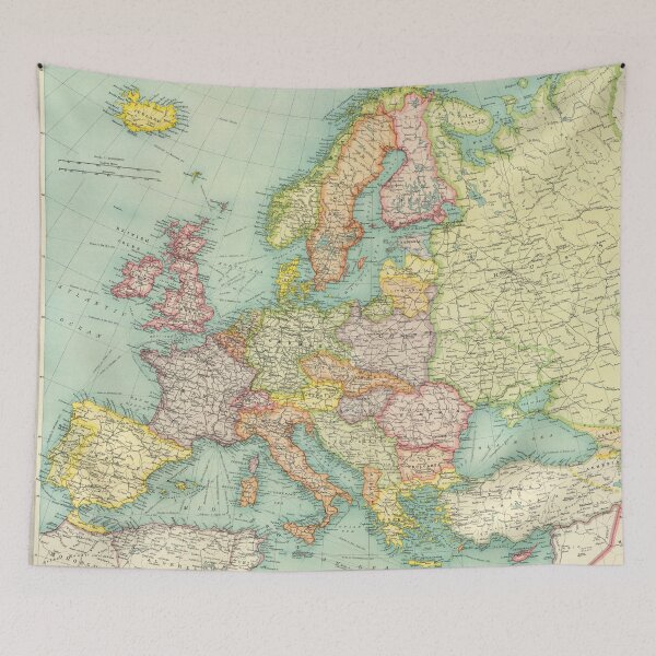 Item preview, Vintage Map of Europe (1922) designed and sold by BravuraMedia.