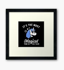 Most Magical Time Hanukkah Unicorn Framed Print