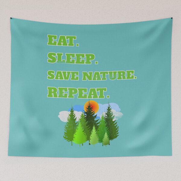 Item preview, Eat Sleep Save Nature Repeat Distressed Coll Nature Lovers Gift designed and sold by Klimentina.
