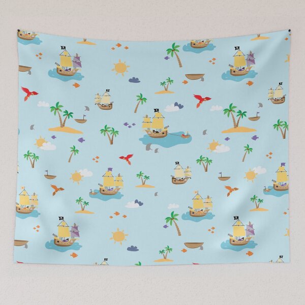 Item preview, pirates theme pattern designed and sold by studioMoSa.