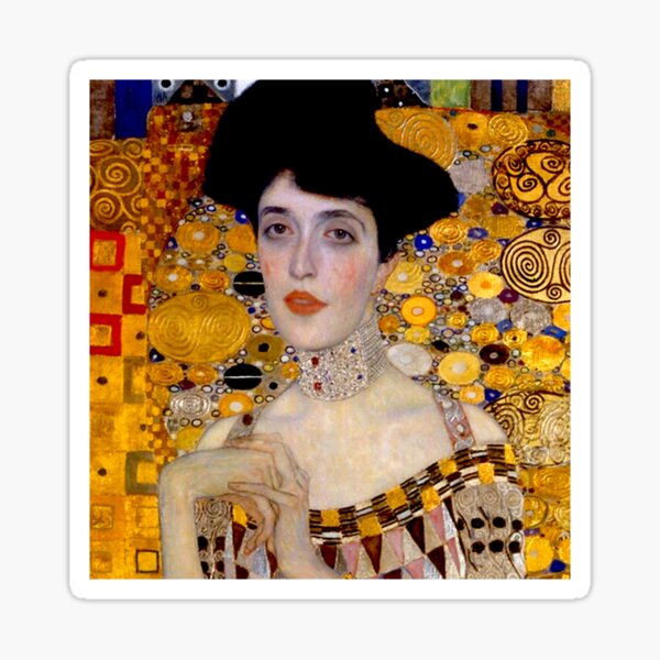 Aperçu de l'œuvre GUSTAV KLIMT : Tirage vintage de bijoux représentant un portrait d'Adèle Bloch-Bauer de 1906 créée et vendue par posterbobs.
