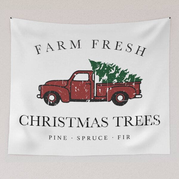 Item preview, Christmas Tree Farm Vintage Truck designed and sold by move-mtns.