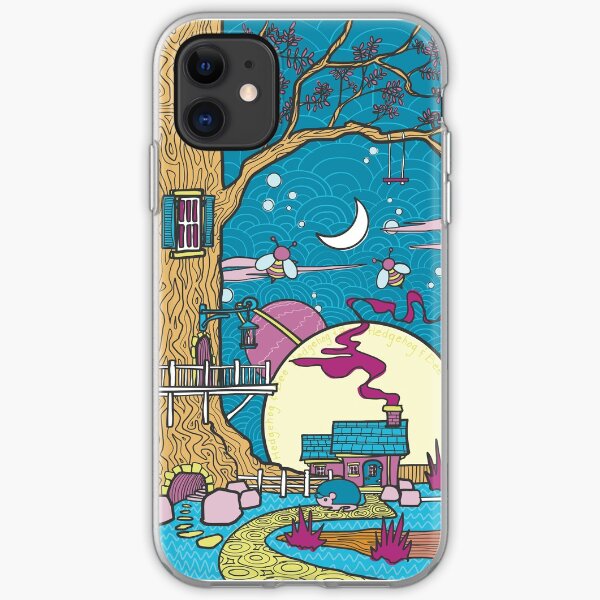Psychedelic Cottage in the Forest iPhone Soft Case