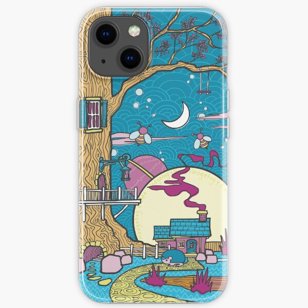 Psychedelic Cottage in the Forest iPhone Soft Case