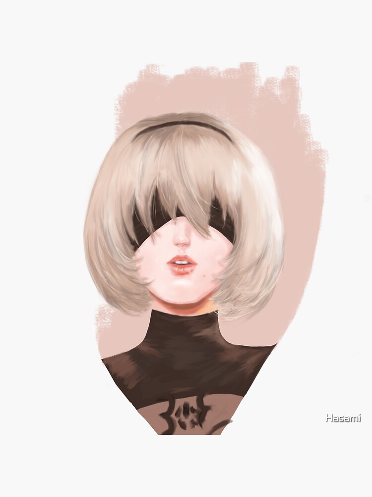 "2B Drawing" Sticker by Hasami | Redbubble