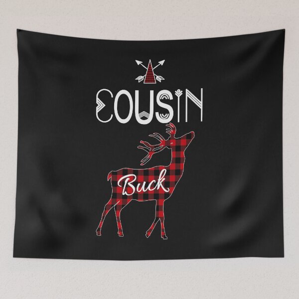 Item preview, Cousin Buck Deer Buffalo Plaid Family Christmas Camping Holiday Gift designed and sold by Sapphire Star.