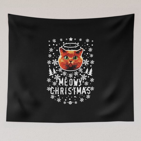 Item preview, 42 Red Cat Cat Holy Crazy Red MEOWY CHRISTMAS designed and sold by Margarita-Art.