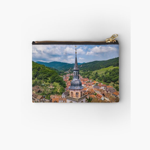 Item preview, Medieval village Andlau aerial panoramic view from drone. Alsace, France. designed and sold by Alexander Sorokopud.
