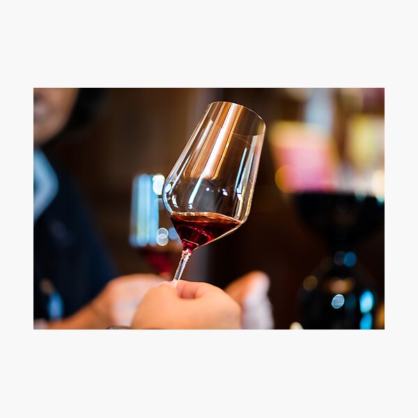 Item preview, Tasting the wine in wineproducer's house. Focus to the glass with wine. designed and sold by Alexander Sorokopud.