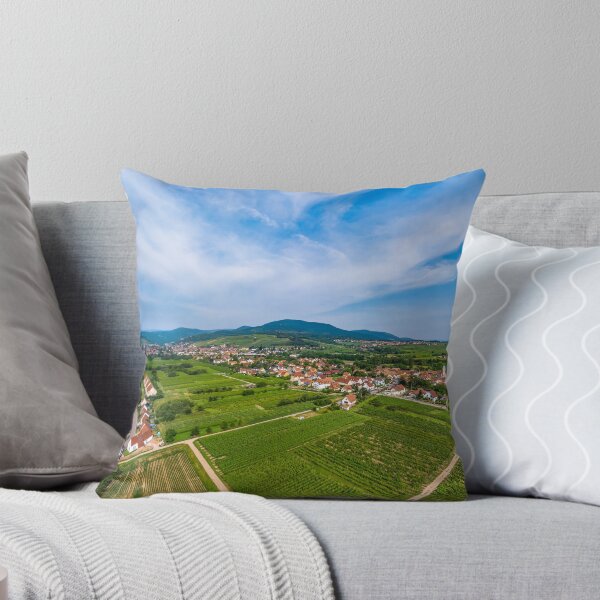 Item preview, Perspective aerial view from drone to fields and meadows of Alsace designed and sold by Alexander Sorokopud.