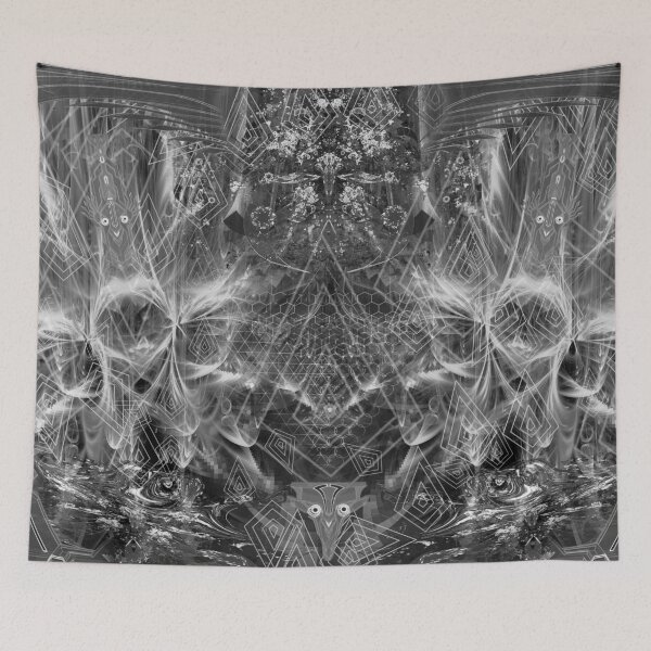 Item preview, Extraterrestrial Palace 7 Black and White designed and sold by Discordant Dreams Art.