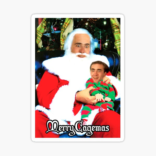 Item preview, Merry Cagemas Santa Knee Nicolas Cage Christmas designed and sold by Nova5.