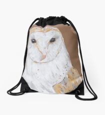 Barn Owl Drawstring Bag