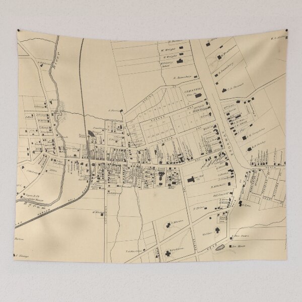 Item preview, Vintage Map of White Plains NY (1867) designed and sold by BravuraMedia.