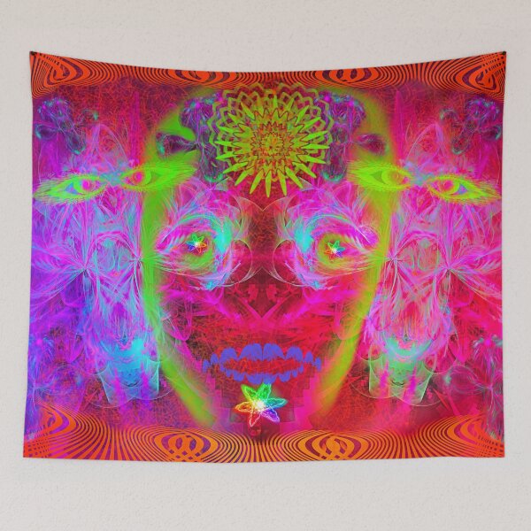 Artikelvorschau, Psychedelischer Zuckerschädel entworfen und verkauft von Discordant Dreams Art.