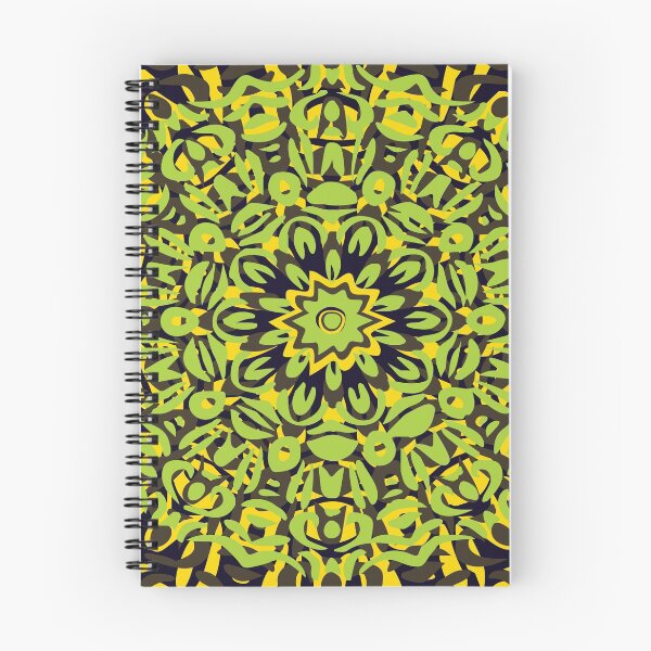 Item preview, Yellow, Dark Blue & Green Flower Burst Mandala designed and sold by Mia Harper Design.