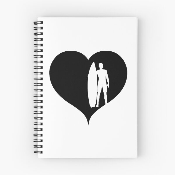 Item preview, Surfer heart surfing gift designed and sold by RetroFuchs.