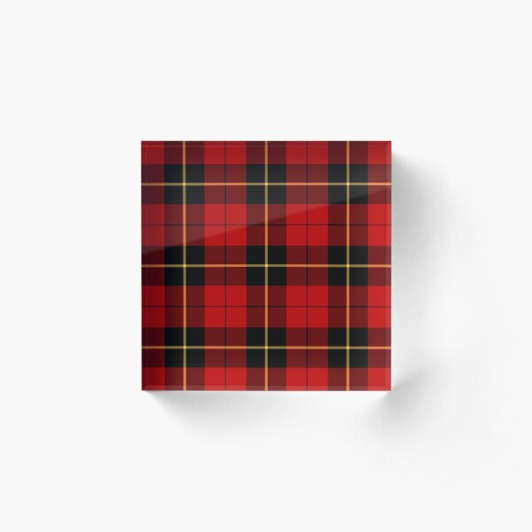 Clan Wallace Tartan Classic Red and Black Plaid