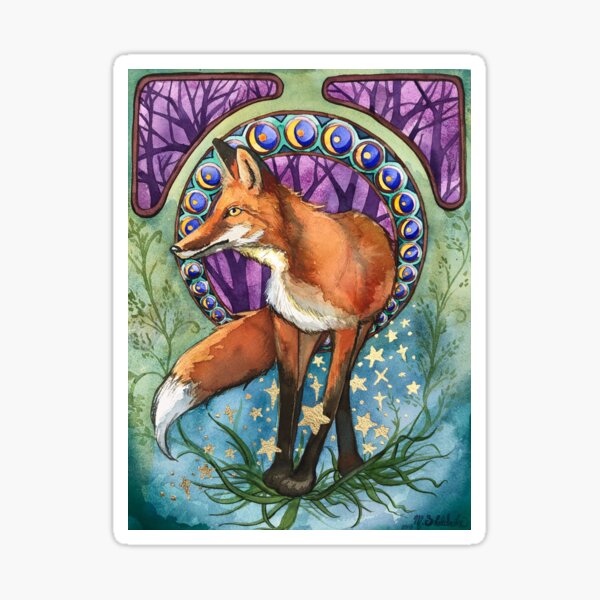 Fox in Dreaming Sticker