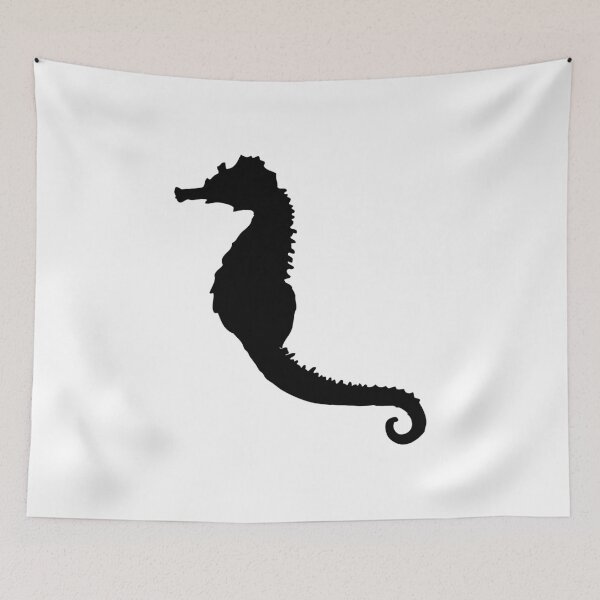 Item preview, Sea horse black gift designed and sold by RetroFuchs.
