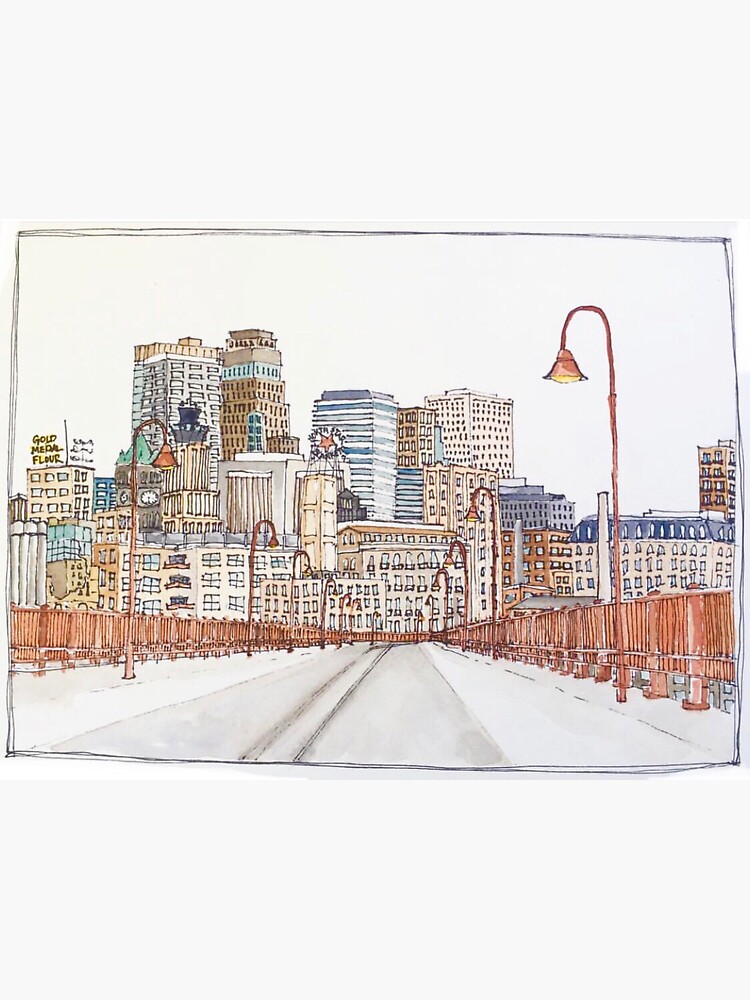 Thumbnail 3 of 3, Sticker, Stone Arch Bridge designed and sold by poppyandboo.