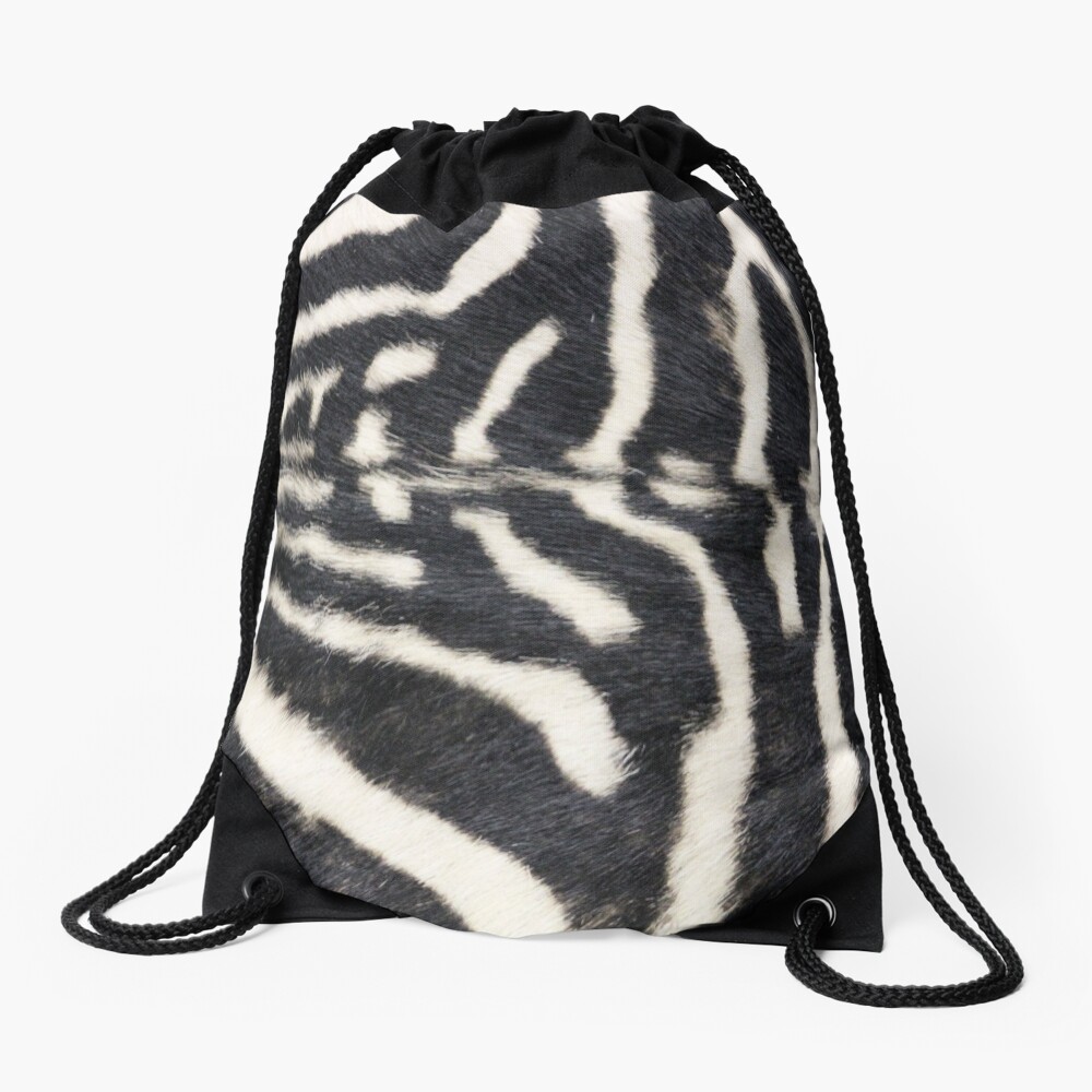 Zebra animal print Drawstring Bag