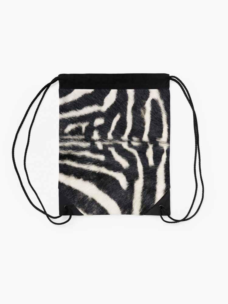 Alternate view of Zebra animal print Drawstring Bag