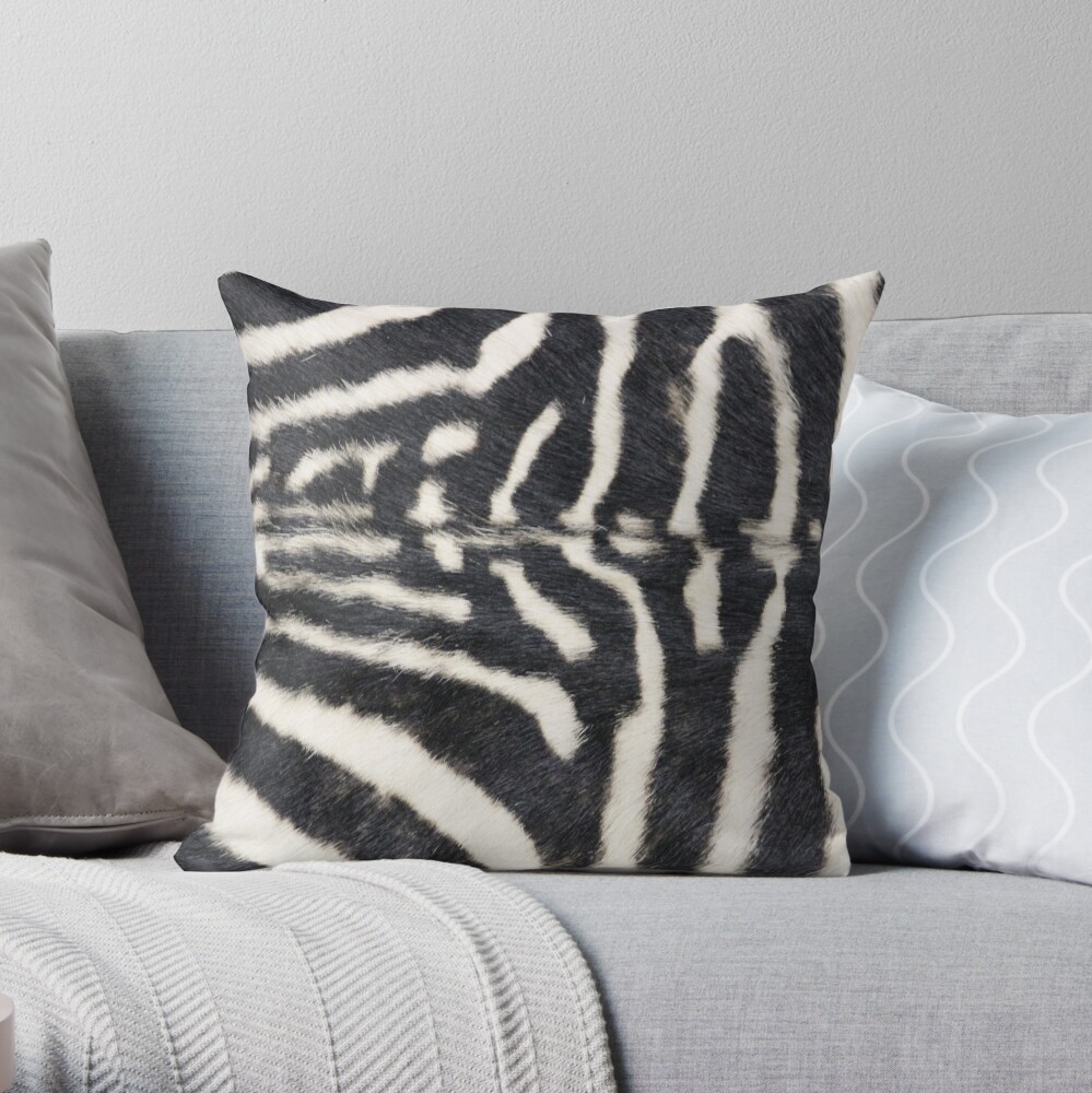 Zebra animal print Throw Pillow