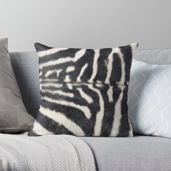 Zebra animal print Throw Pillow