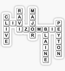iZombie Scrabble Tiles Sticker
