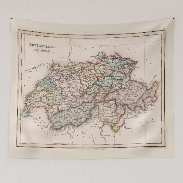 Item preview, Vintage Map of Switzerland (1832) designed and sold by BravuraMedia.