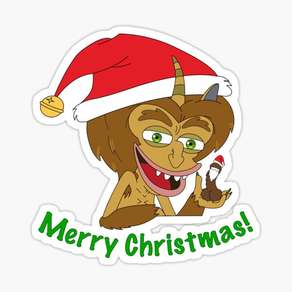 Merry Christmas Hormone Monster - Big Mouth Sticker
