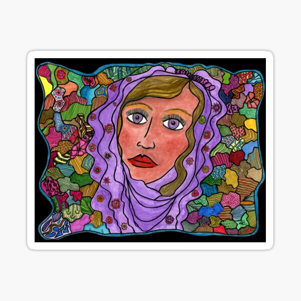 Woman with Veil Sticker