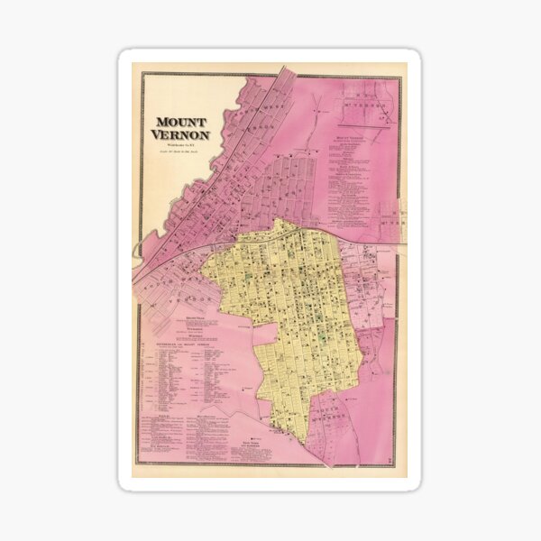 Item preview, Vintage Map of Mount Vernon NY (1868) designed and sold by BravuraMedia.
