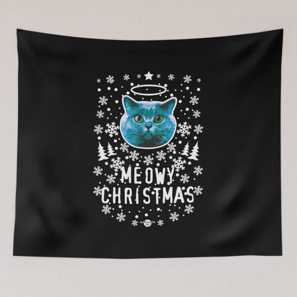 Item preview, 40 cat Holy Blue Cat MEOWY CHRISTMAS designed and sold by Margarita-Art.