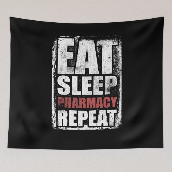 Item preview, Eat Sleep Pharmacy Repeat Medicine Meds Graduation designed and sold by Kieran Abbott.