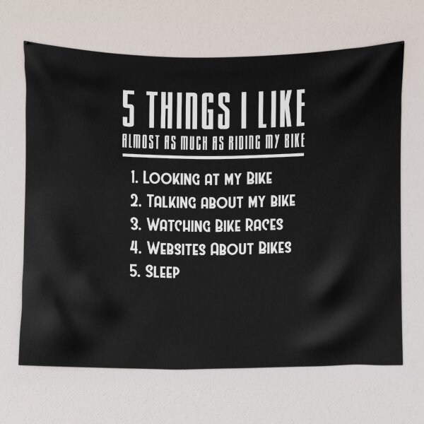 Item preview, 5 Things I Like Almost As Much as Bikes Cycling designed and sold by KNUXX Shop.