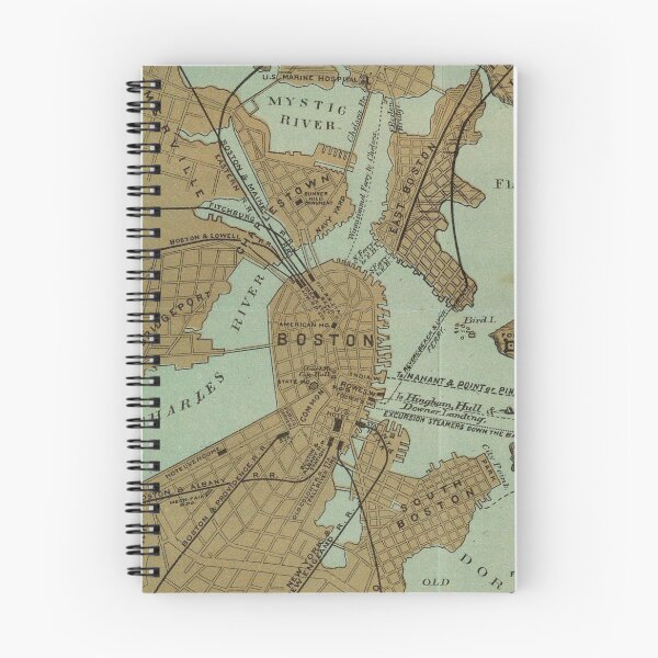 Item preview, Vintage Map of Boston Harbor (1884) designed and sold by BravuraMedia.