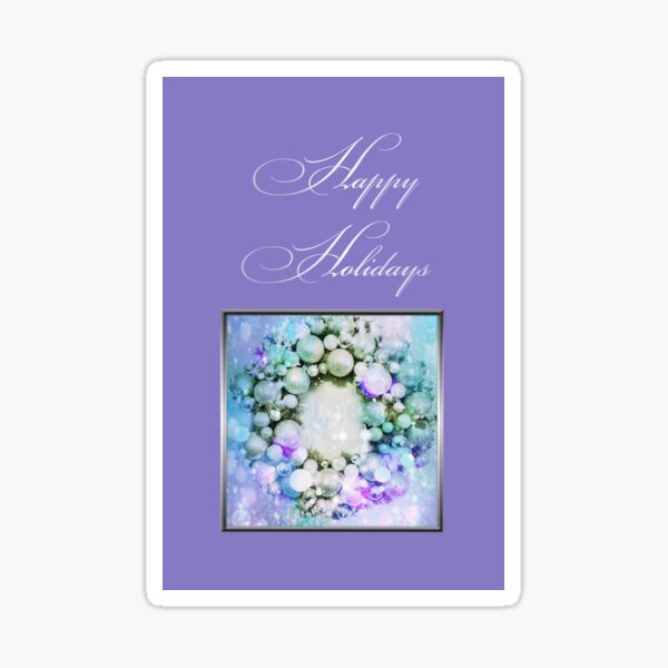 Happy Holidays Purple Sticker