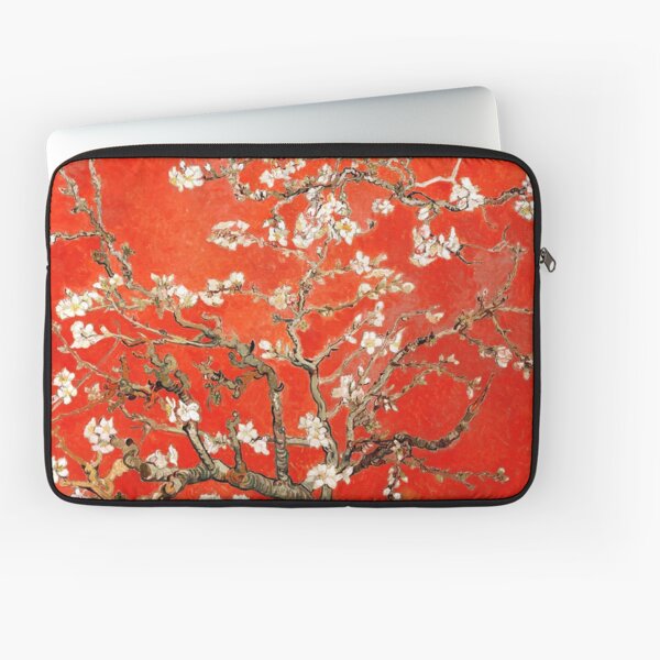 Red Almond Blossoms Van Gogh (new color edit) Laptop Sleeve