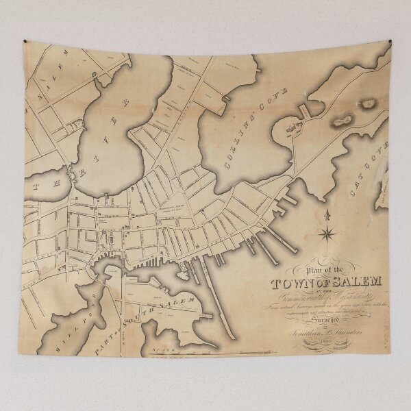 Item preview, Vintage Map of Salem MA (1820) designed and sold by BravuraMedia.