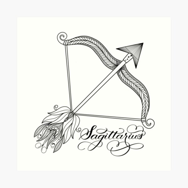 Hand Drawn Bow Arrow Motif with Leaves Flowers Astrology Sign Background for Baby Birthday Party Wedding Vinyl Studio Props Photography Zodiac Sagittarius 10x15 FT Photography Backdrop