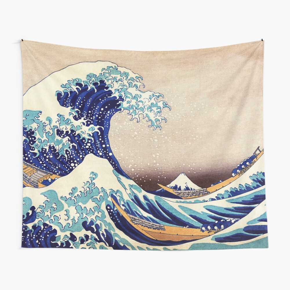 Katsushika Hokusai The Great Wave Off Kanagawa Wall Tapestry