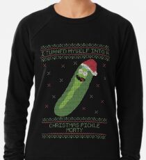i'm a CHRISTMAS PICKLE MORTY black Lightweight Sweatshirt